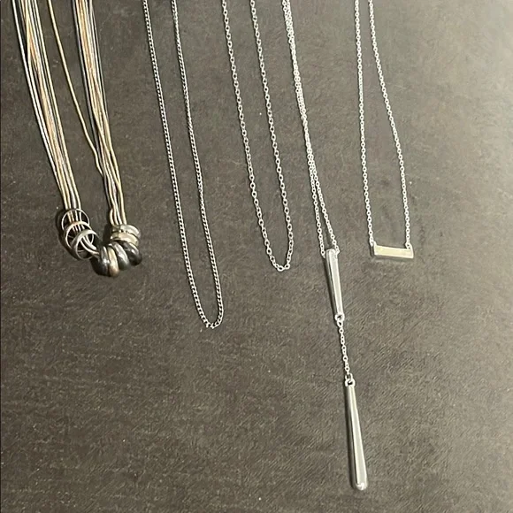 Vintage Costume Silvertone Jewelry Lot of 10 - Picture 6 of 7